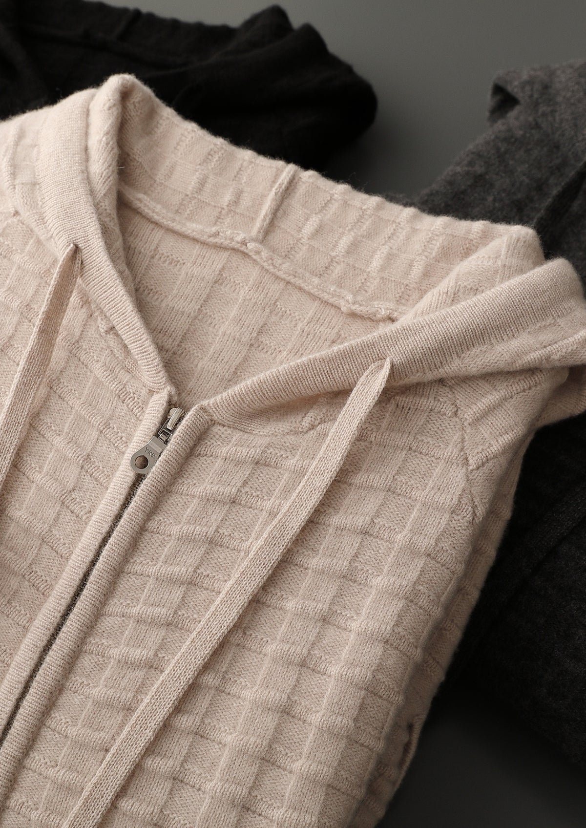 Pure Extra-Fine Merino Wool Textured Hoodie