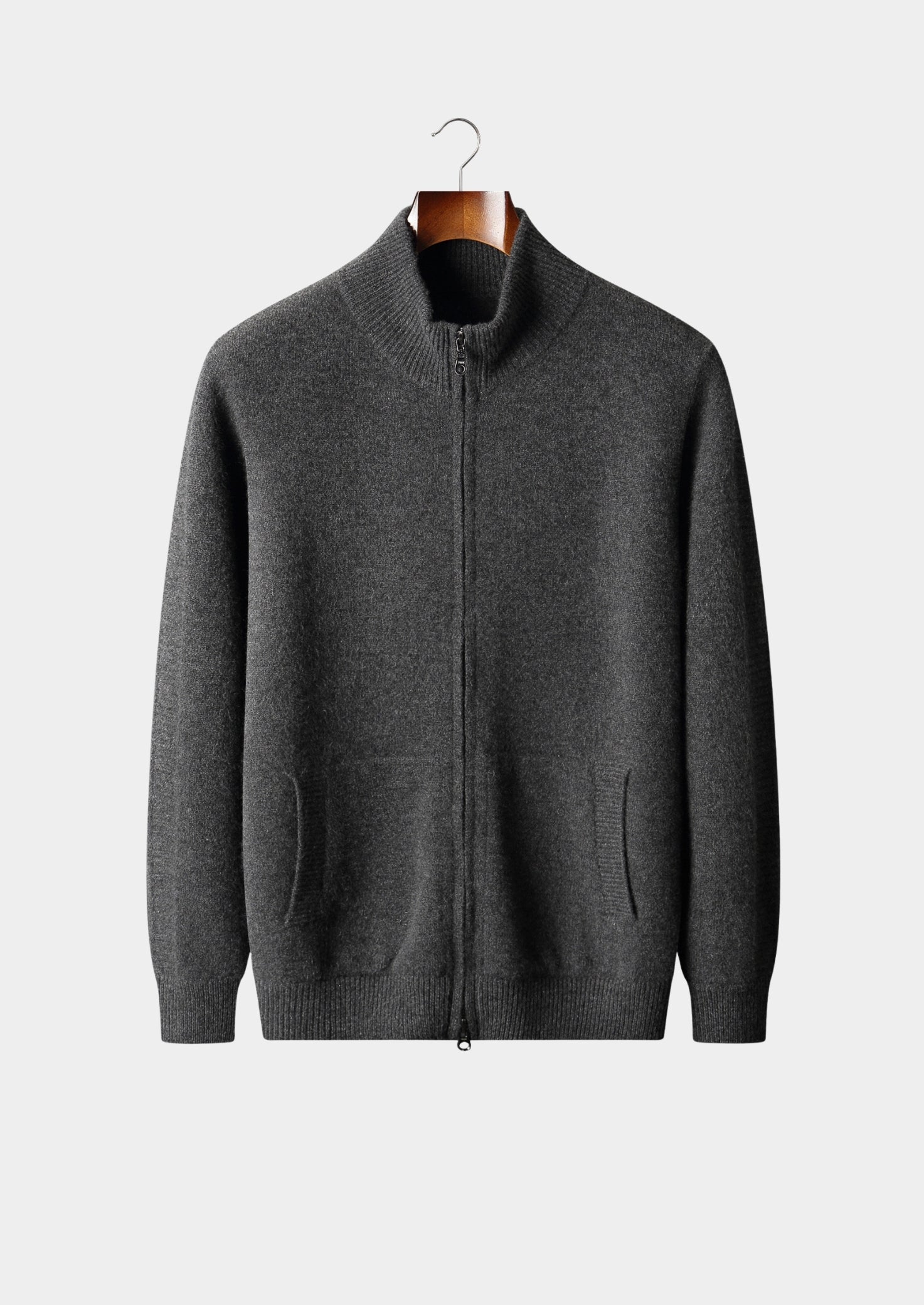 Pure Extra-Fine Merino Wool Essential Dual Zip Cardigan