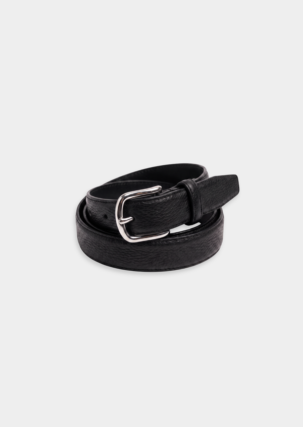 Black Essential Leather Belt