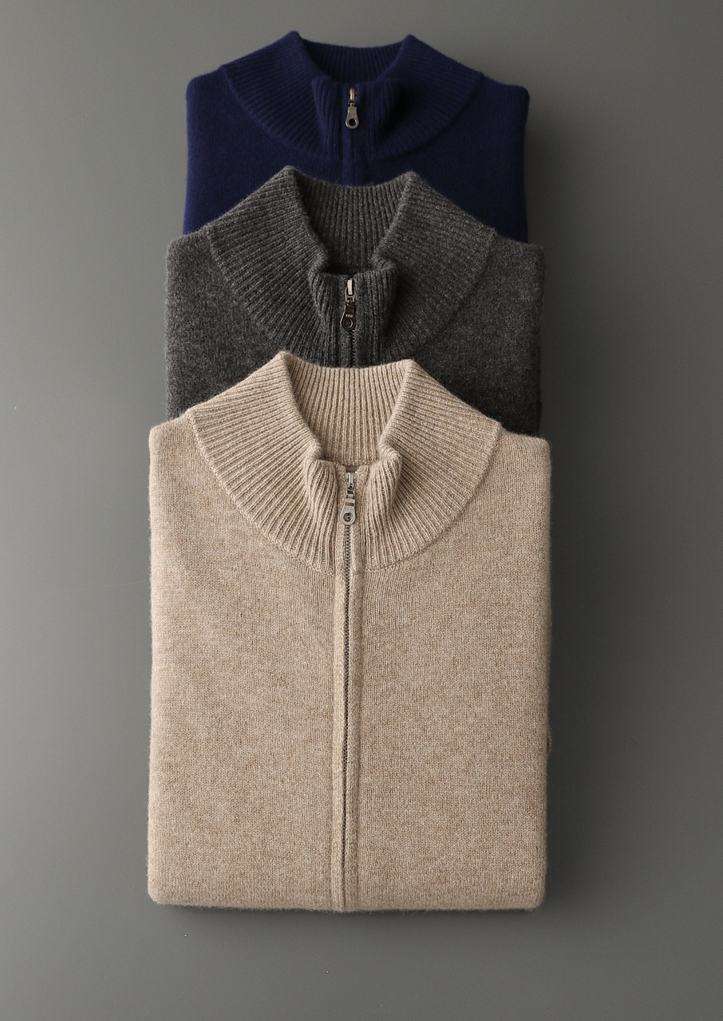 Pure Extra-Fine Merino Wool Essential Dual Zip Cardigan