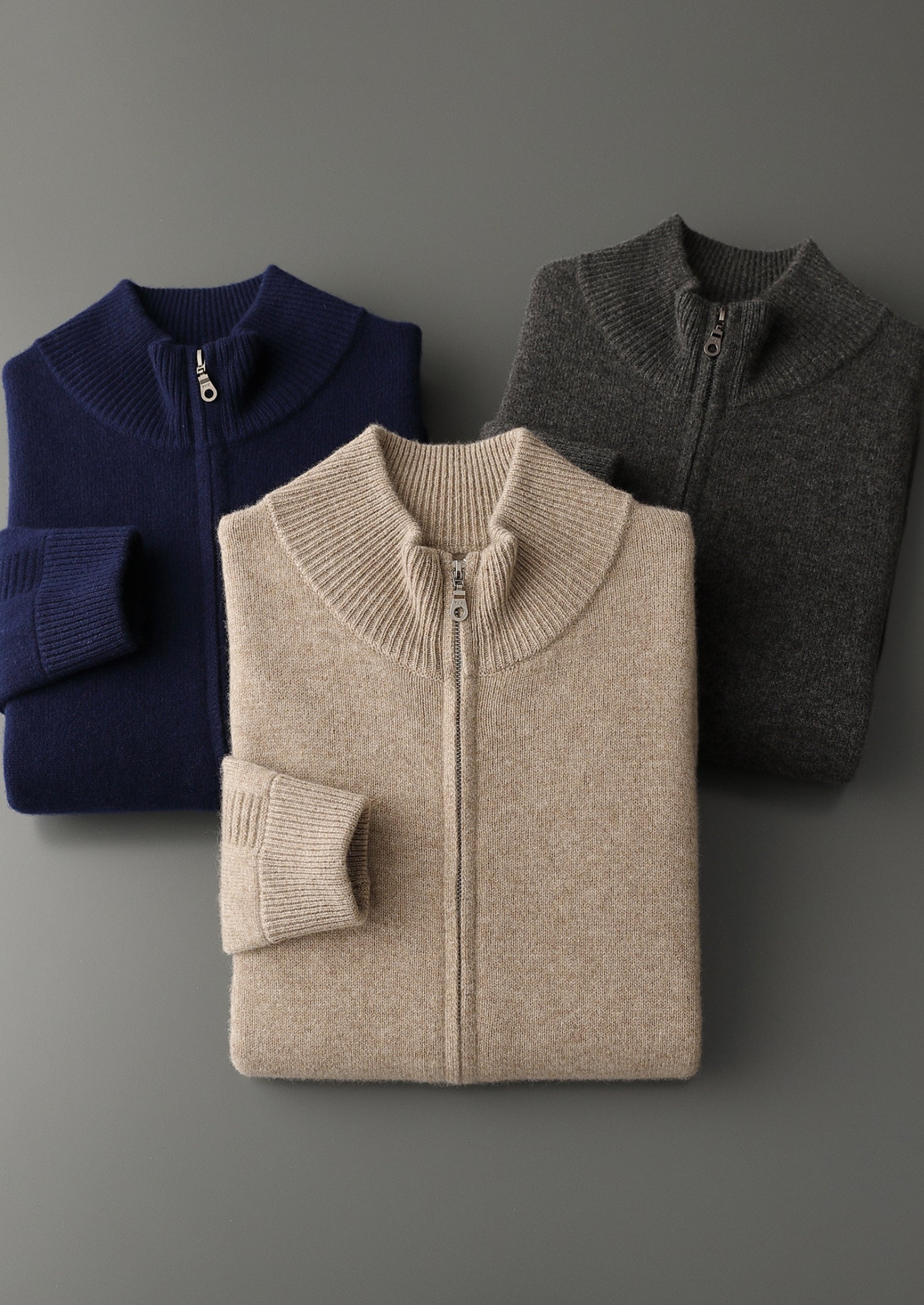 Pure Extra-Fine Merino Wool Essential Dual Zip Cardigan