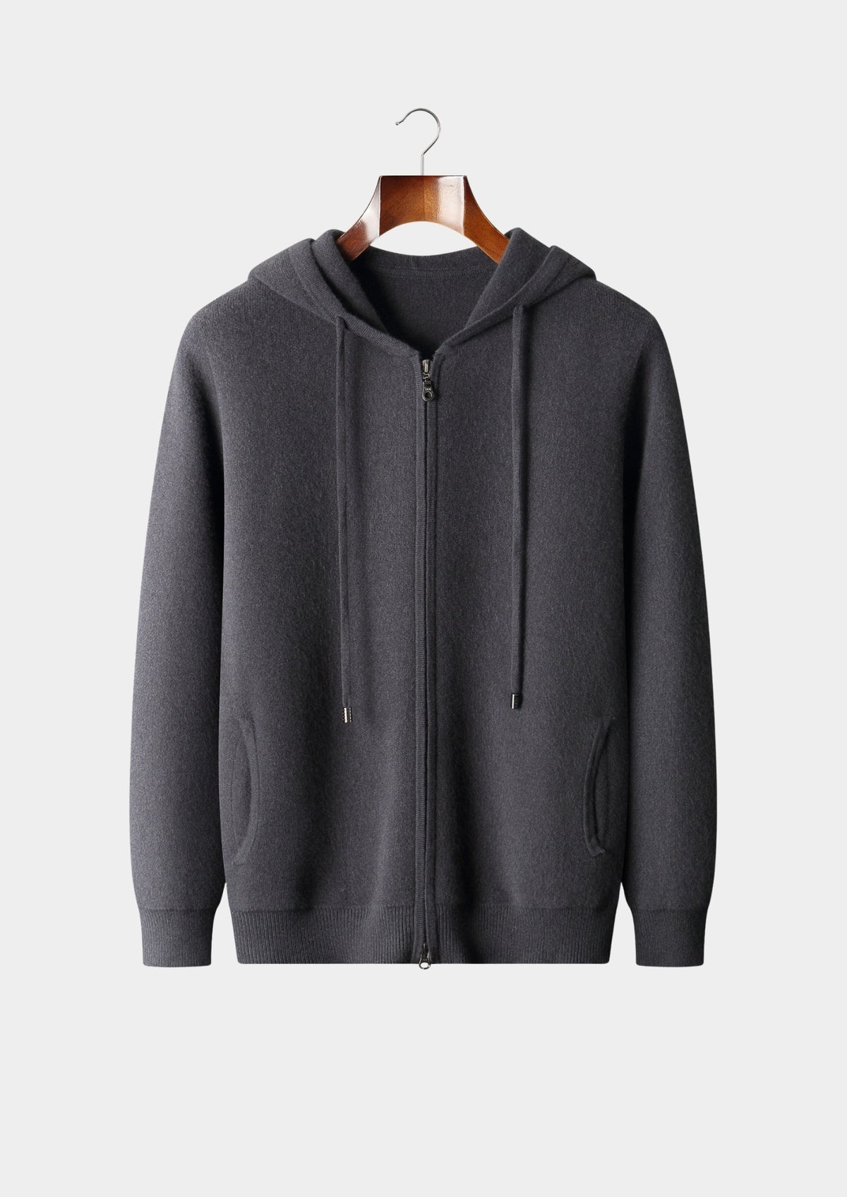 Pure Extra-Fine Merino Wool Zipper Hoodie