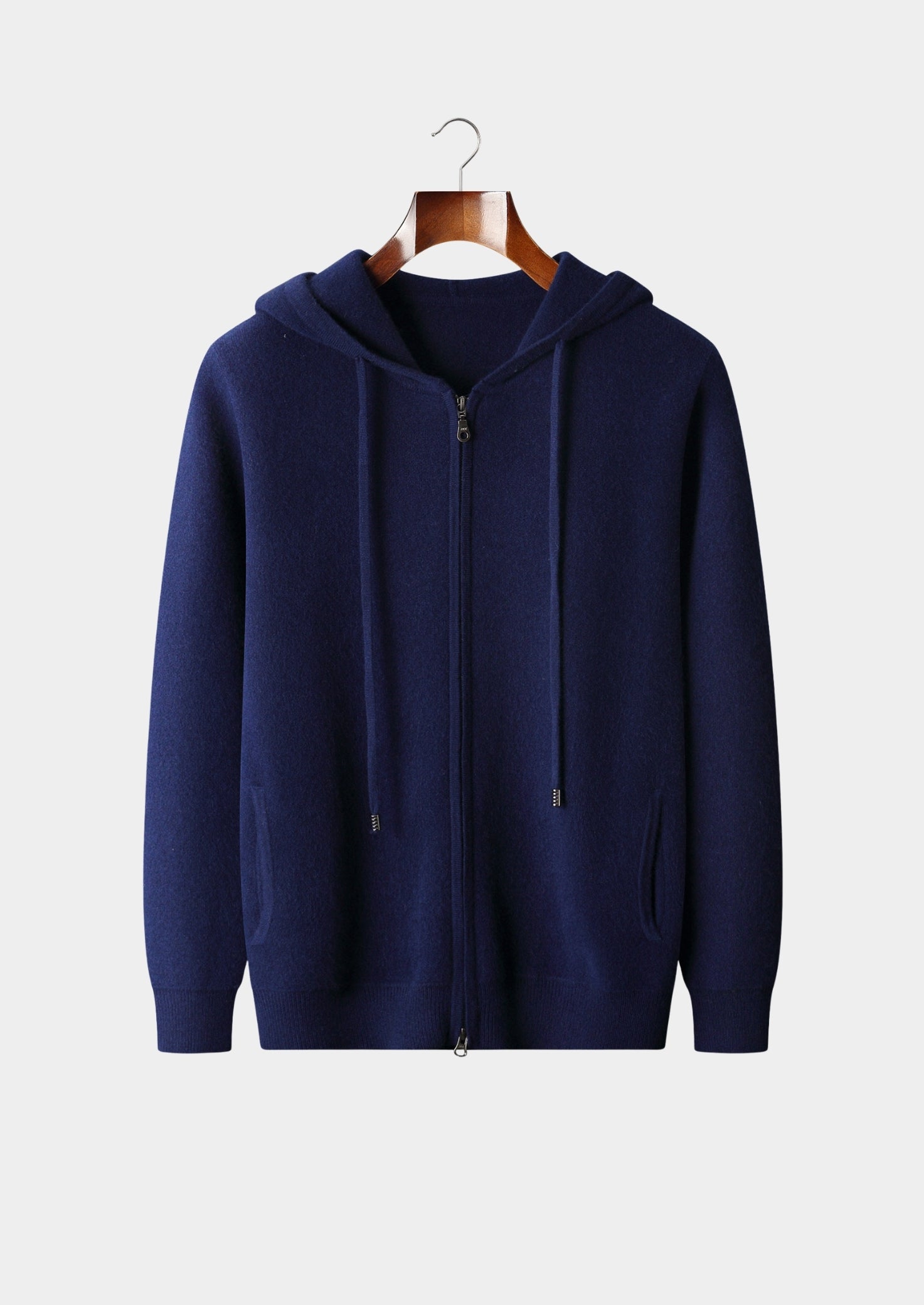 Pure Extra-Fine Merino Wool Zipper Hoodie