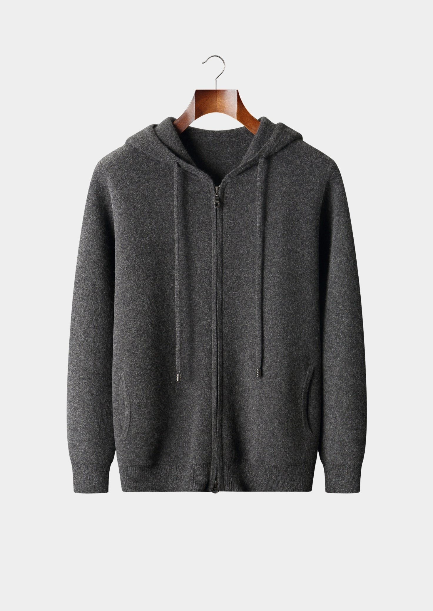Pure Extra-Fine Merino Wool Zipper Hoodie