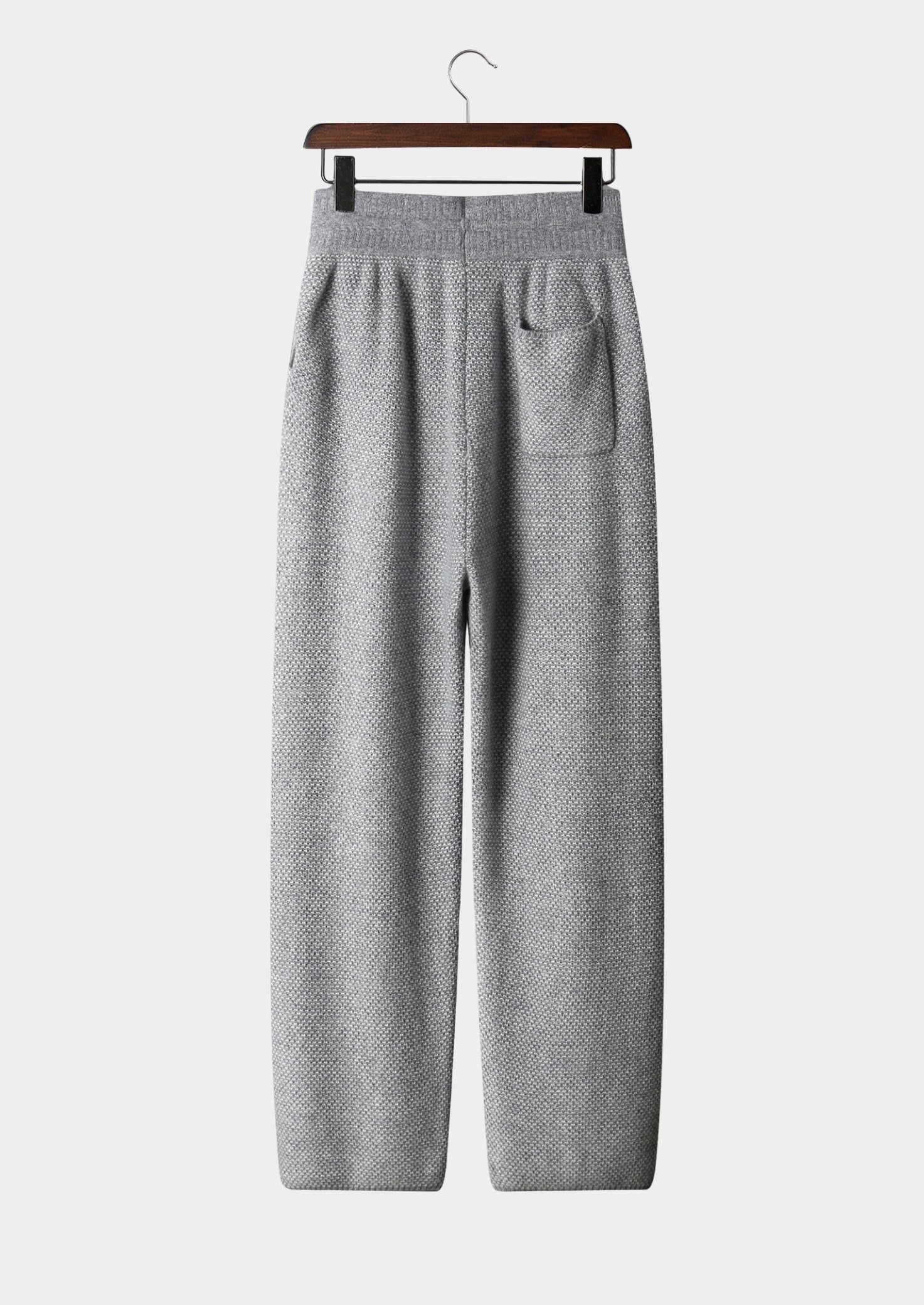 Pure Extra-Fine Merino Wool Jacquard Trousers