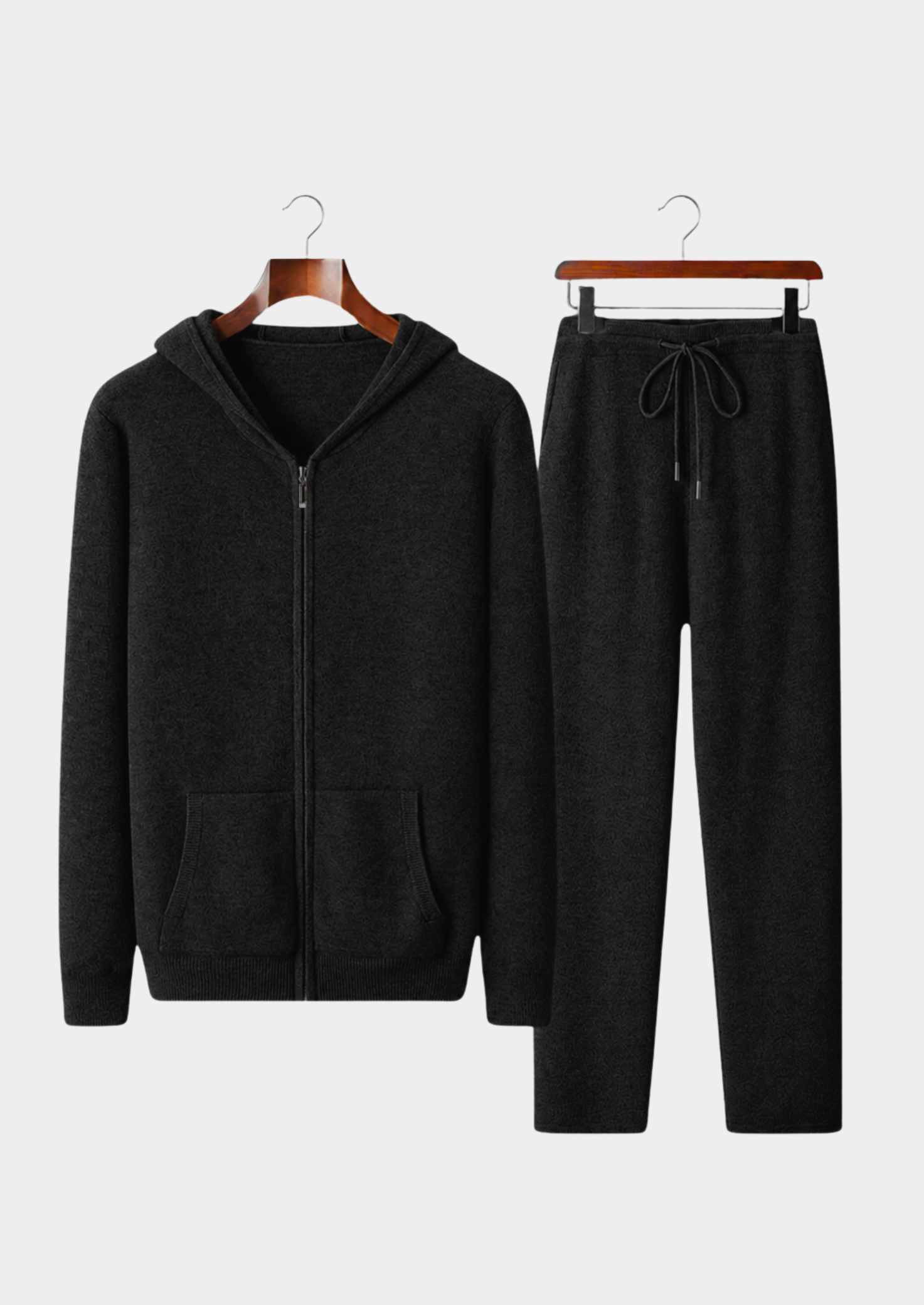 PURE EXTRA-FINE MERINO WOOL BLACK ARVO SET