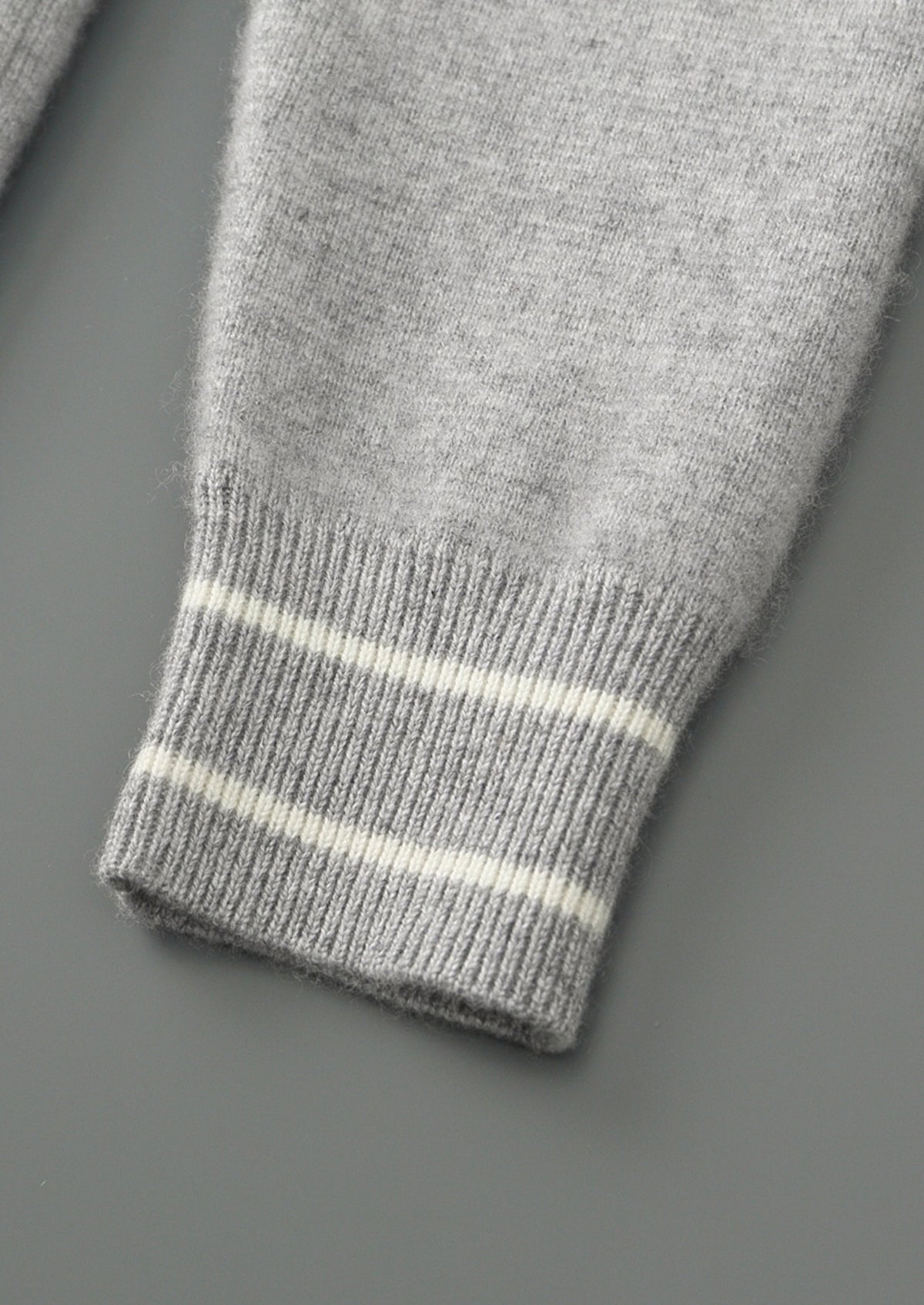 Pure Extra-Fine Merino Wool Contrast Zip Cardigan