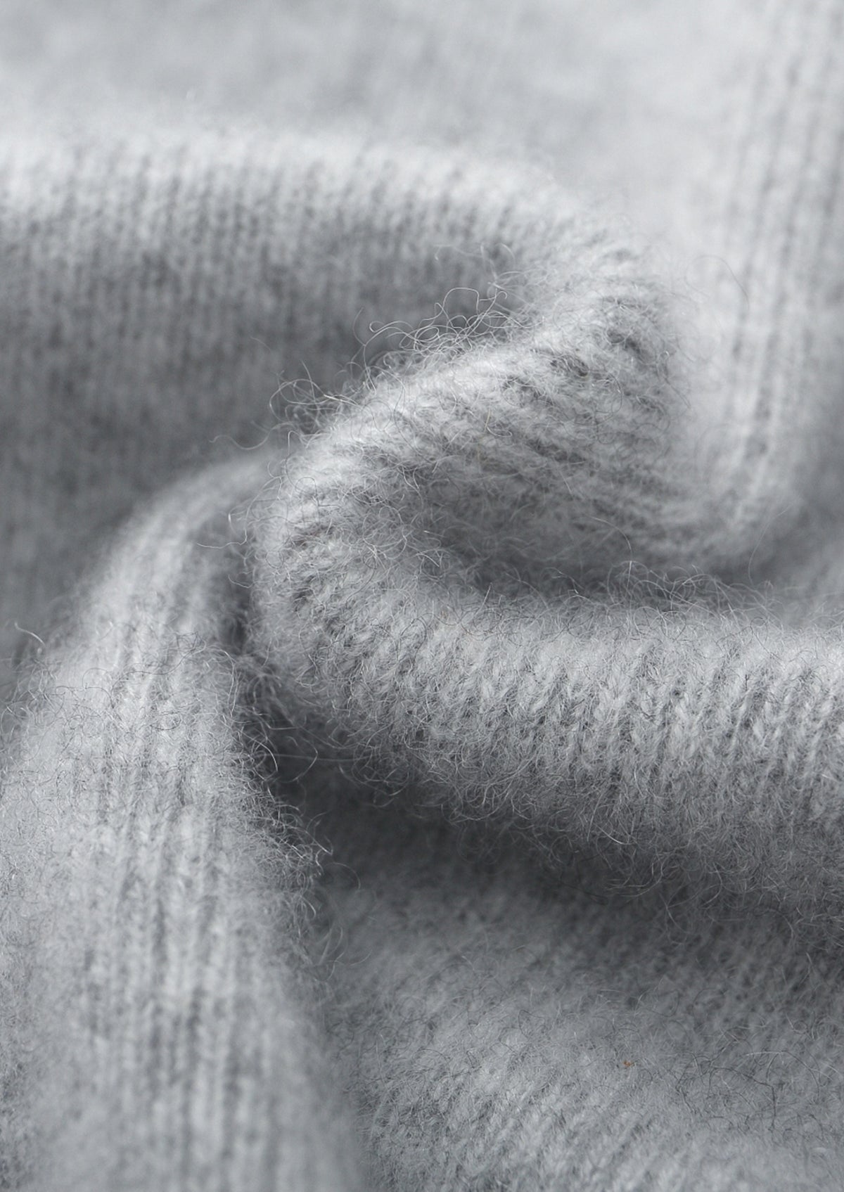 Pure Extra-Fine Merino Wool Two-Tone Funnel Neck Cardigan