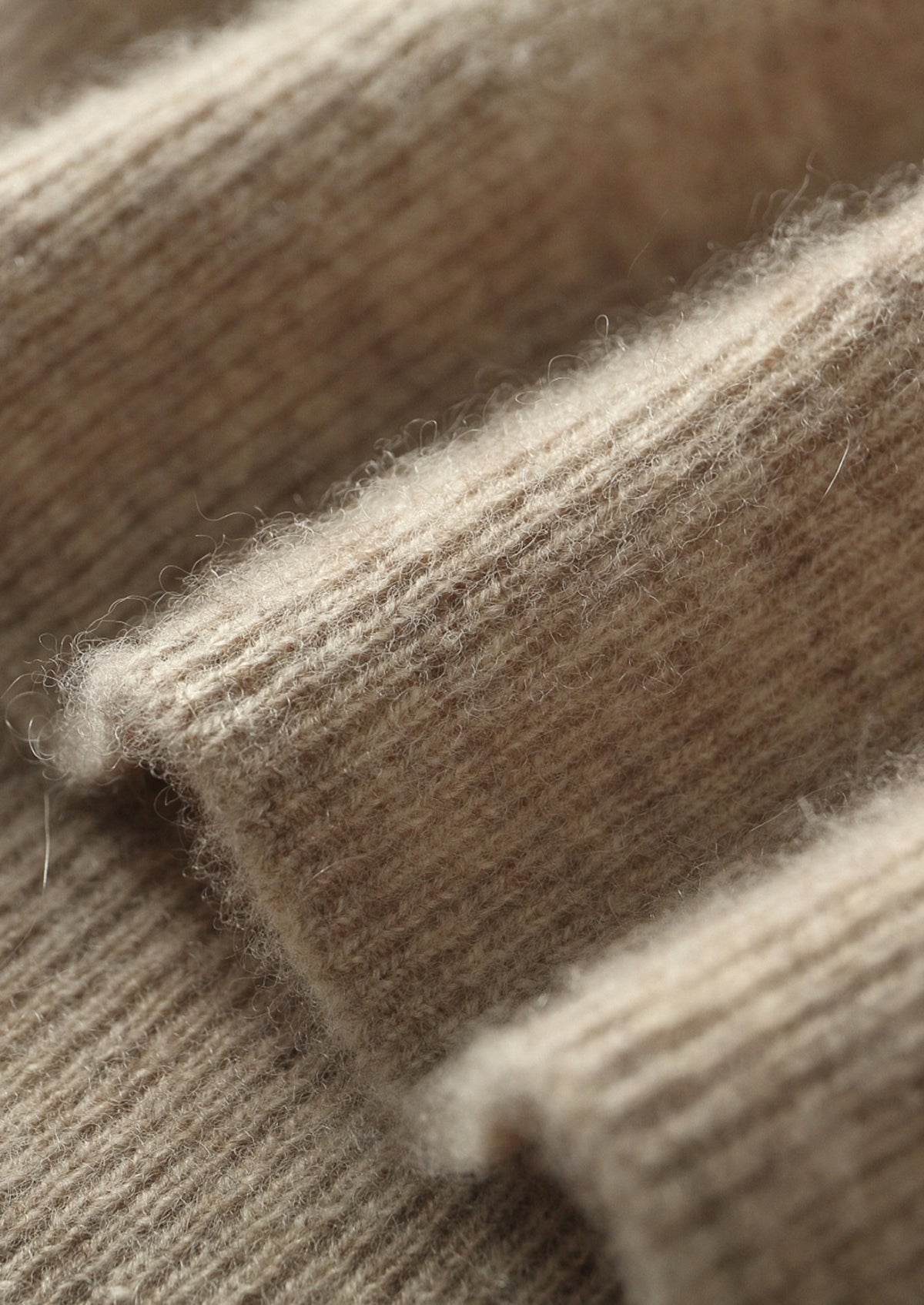Pure Extra-Fine Merino Wool Two-Tone Leisure Hoodie