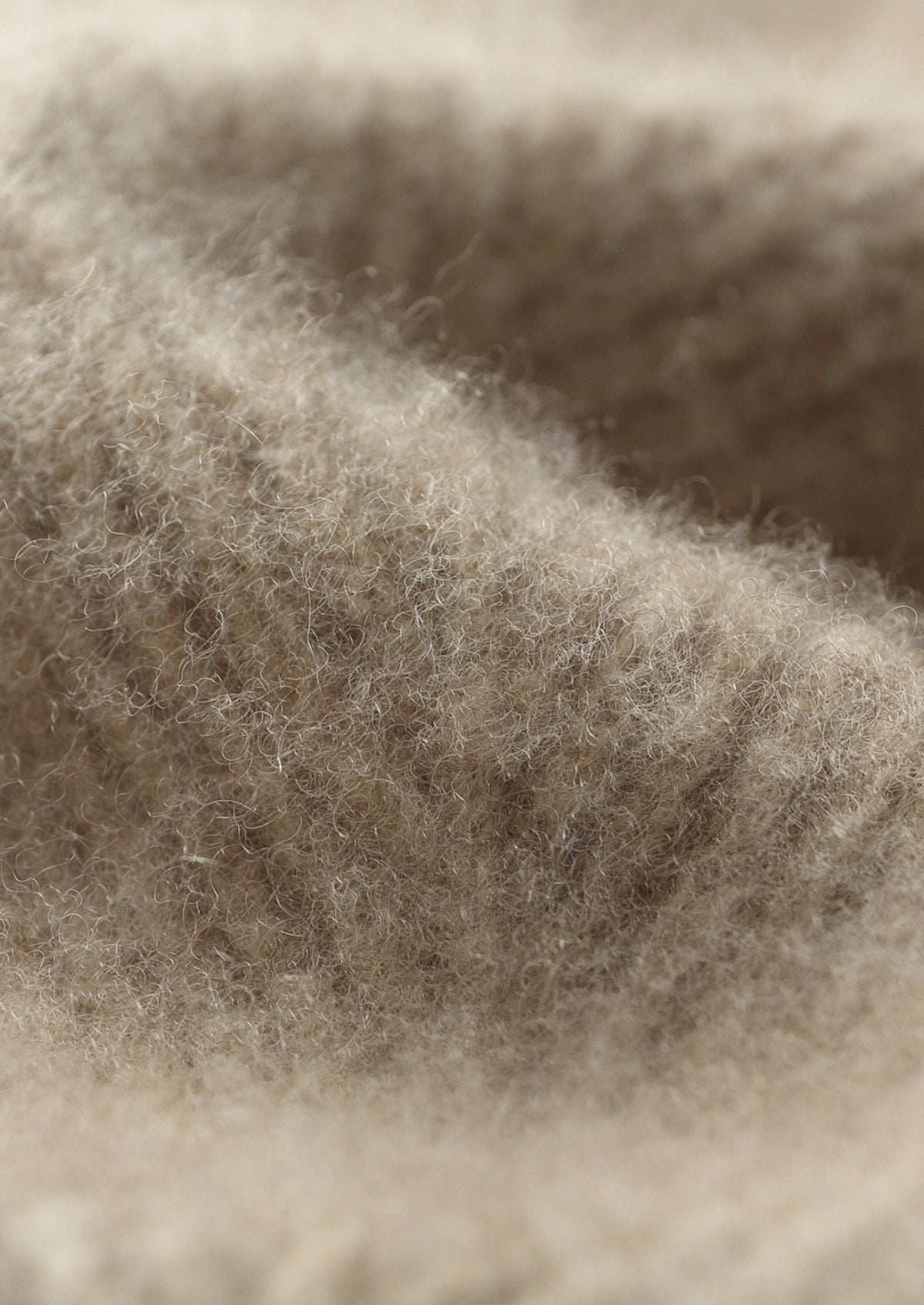 Pure Extra-Fine Merino Wool Herringbone Quarter Zip Sweater