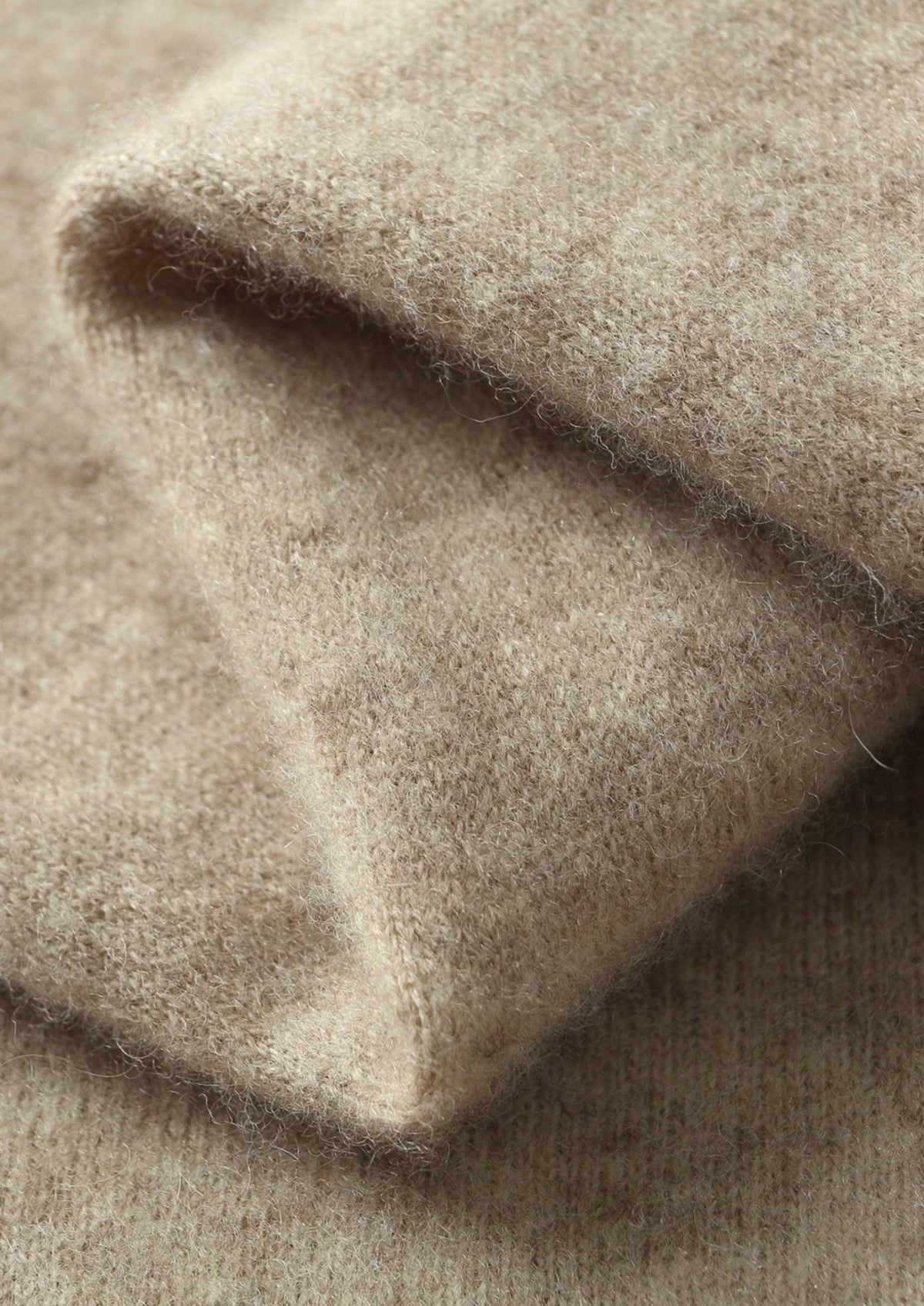 Pure Extra-Fine Merino Wool Two-Tone Leisure Hoodie