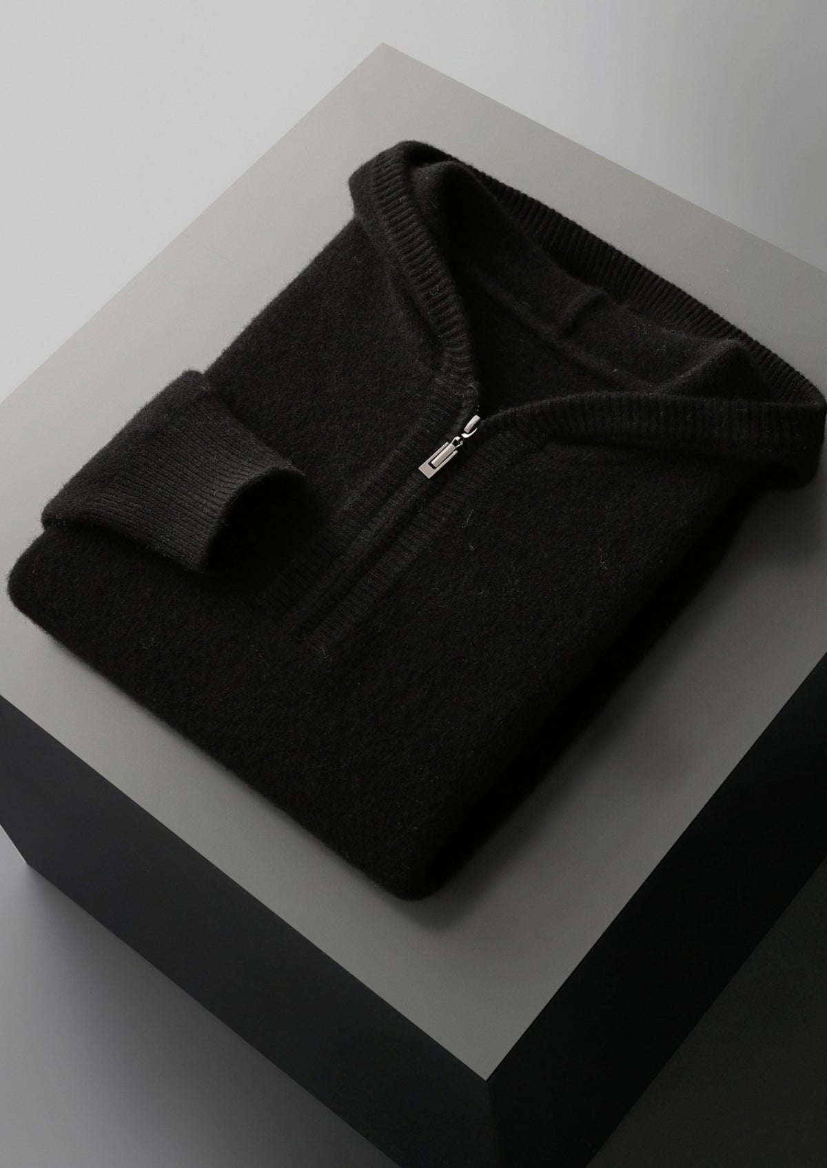 Pure Extra-Fine Merino Wool Quarter-Zip Hoodie