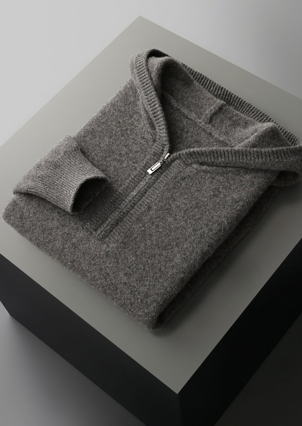 Pure Extra-Fine Merino Wool Quarter-Zip Hoodie