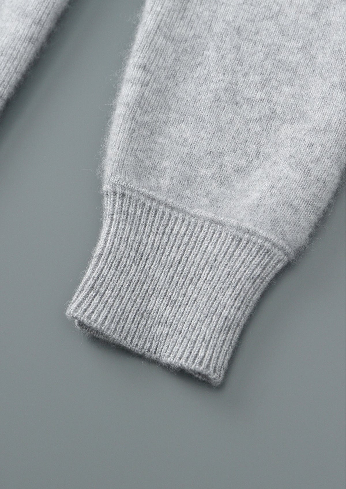 Pure Extra-Fine Merino Wool Two-Tone Funnel Neck Cardigan