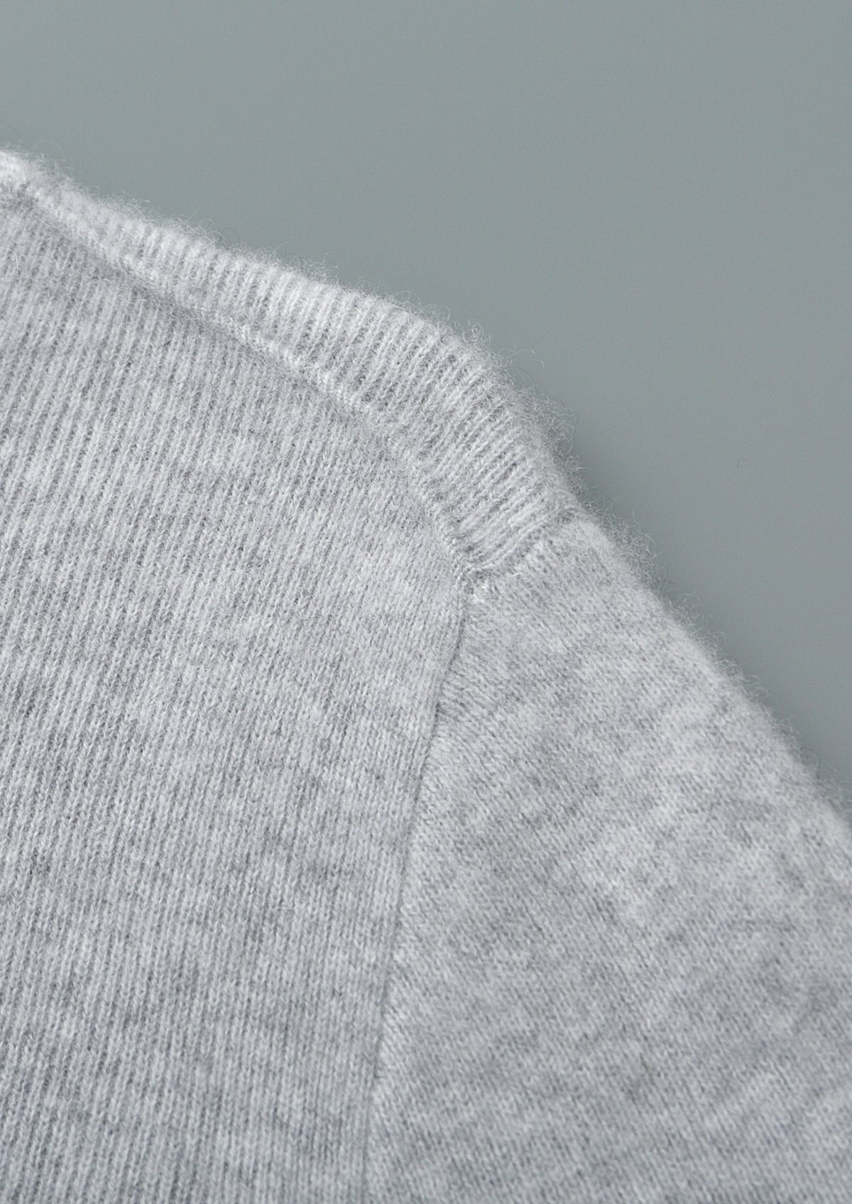 Pure Extra-Fine Merino Wool Two-Tone Funnel Neck Cardigan
