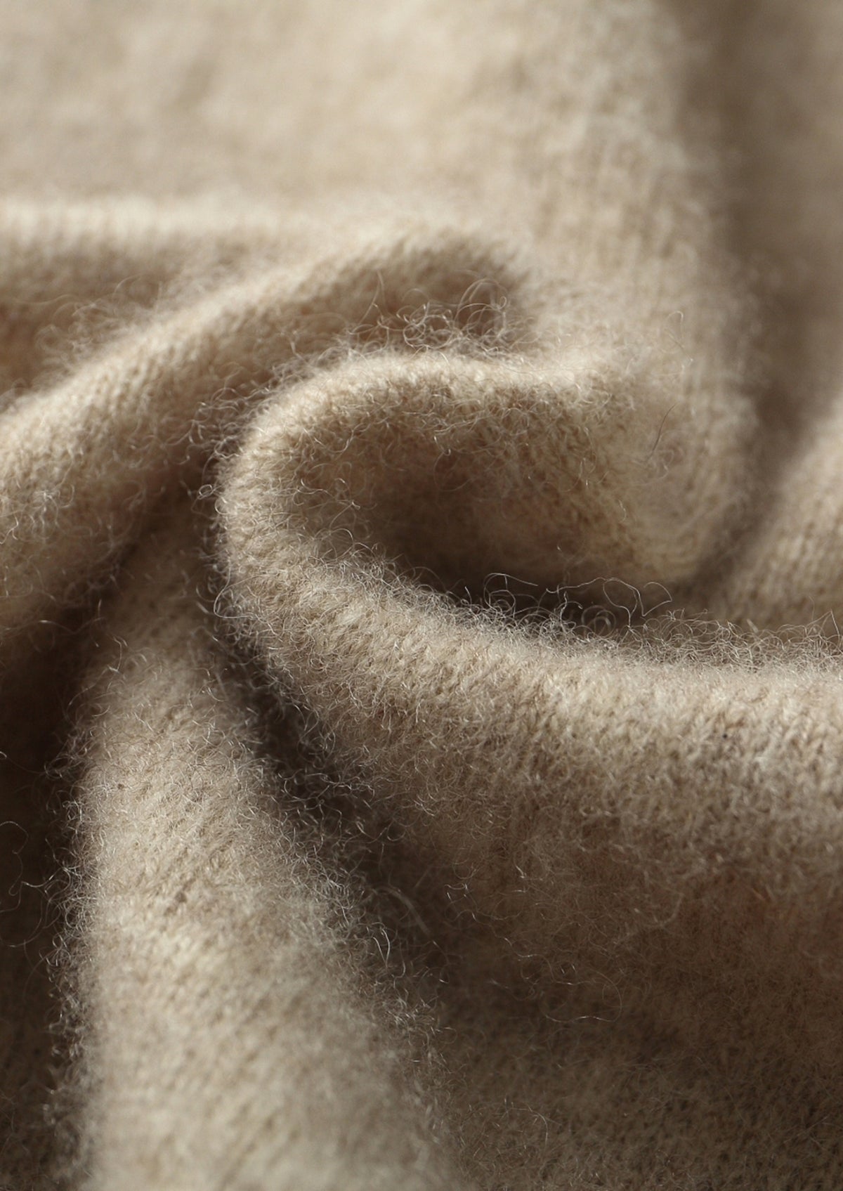 Pure Extra-Fine Merino Wool Two-Tone Leisure Hoodie