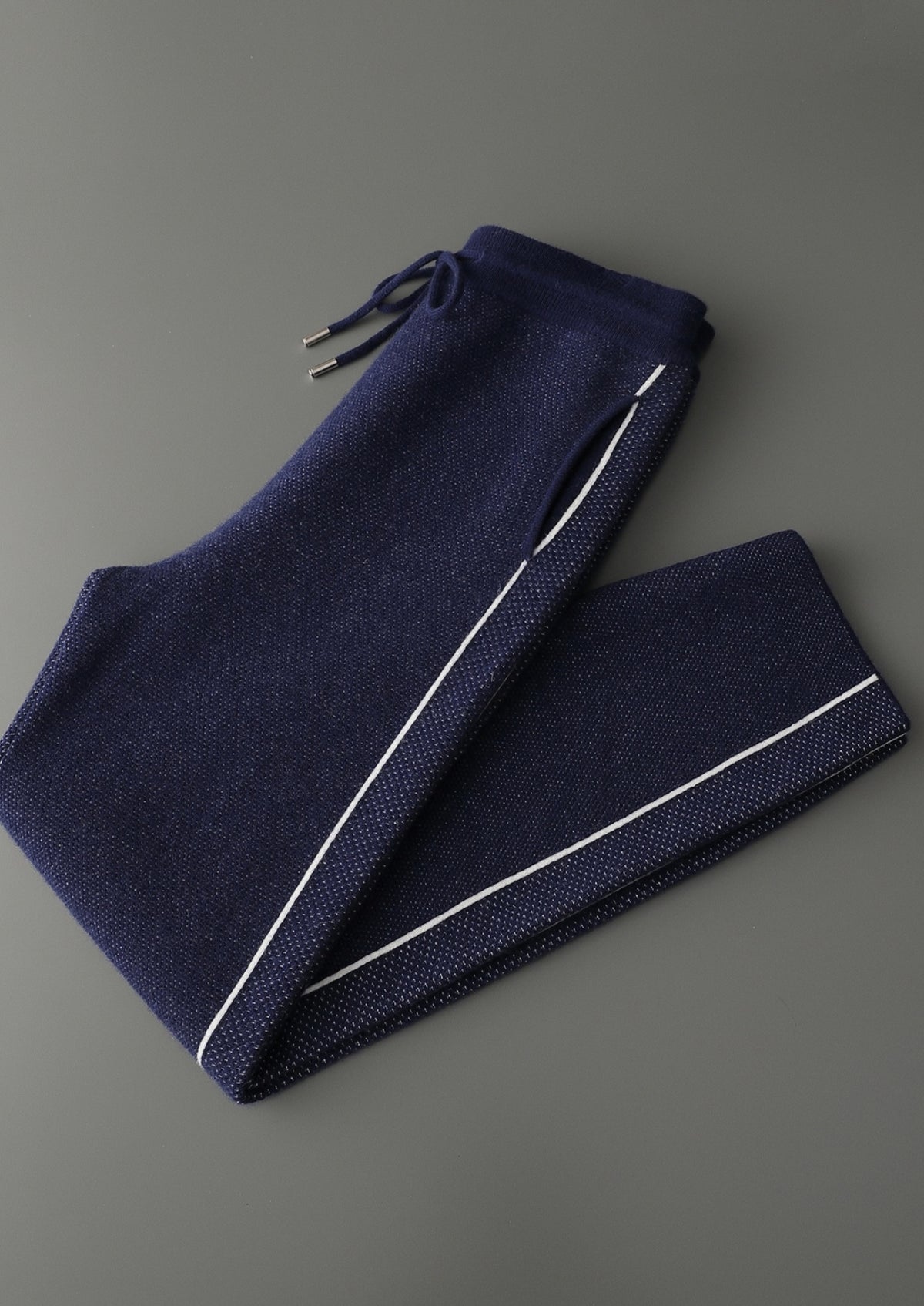 Pure Extra-Fine Merino Wool Jaquard Knit Trousers
