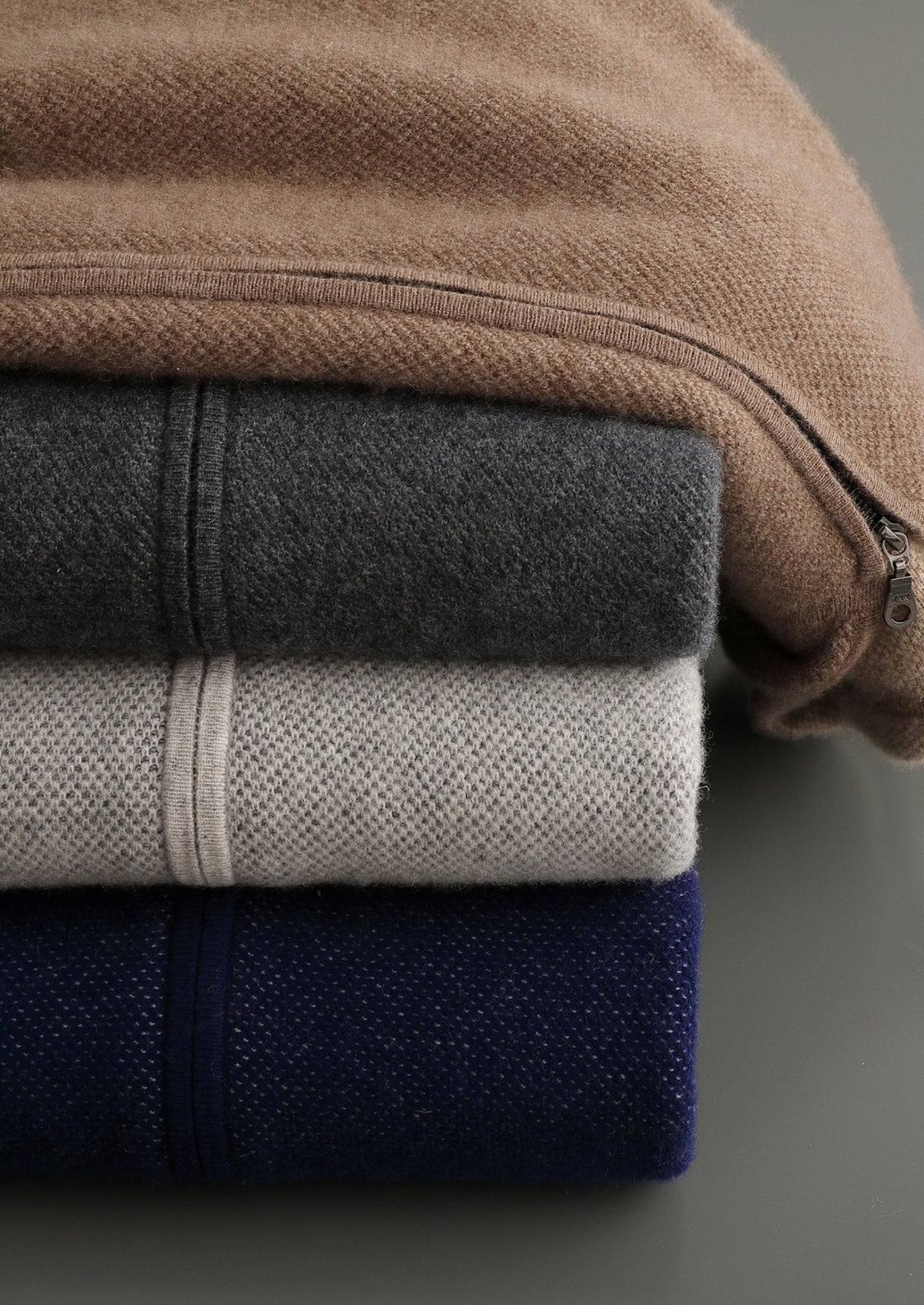 Pure Extra-Fine Merino Wool Jacquard Zip Hoodie