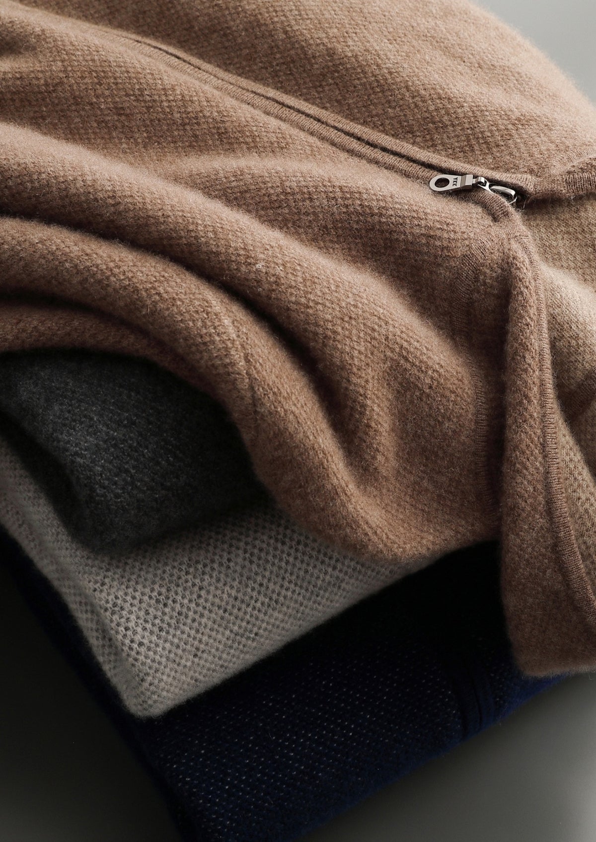 Pure Extra-Fine Merino Wool Jacquard Zip Hoodie
