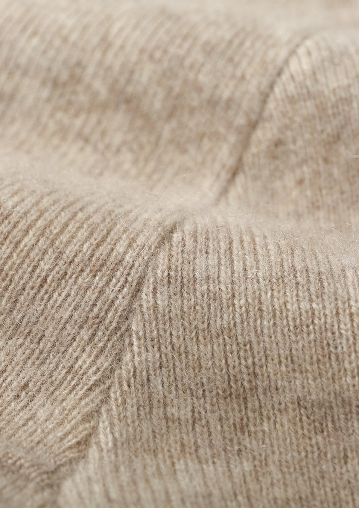 Pure Extra-Fine Merino Wool Two-Tone Funnel Neck Cardigan