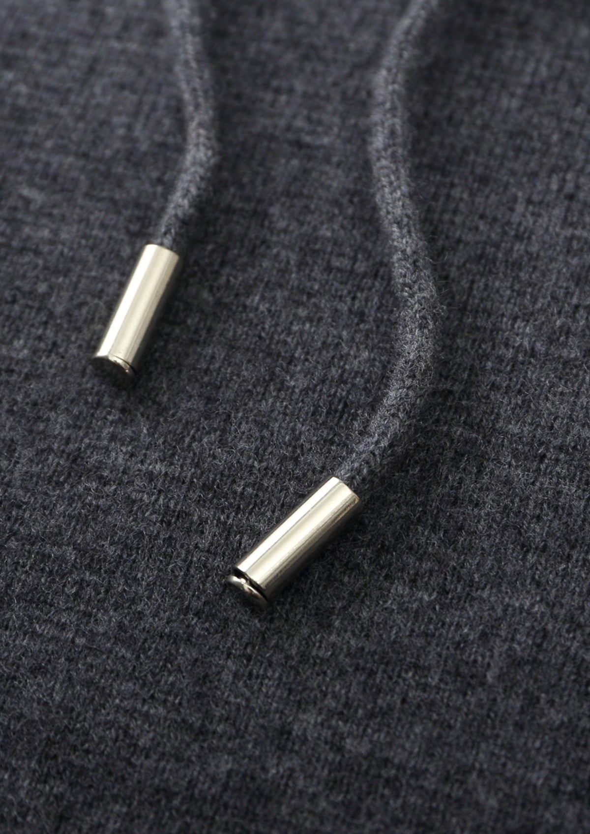 Pure Extra-Fine Merino Wool Two-Tone Zipper Hoodie