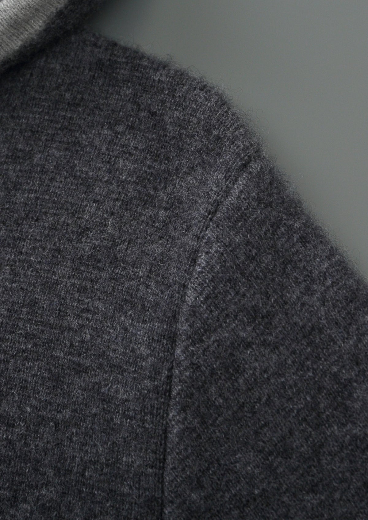 Pure Extra-Fine Merino Wool Two-Tone Zipper Hoodie