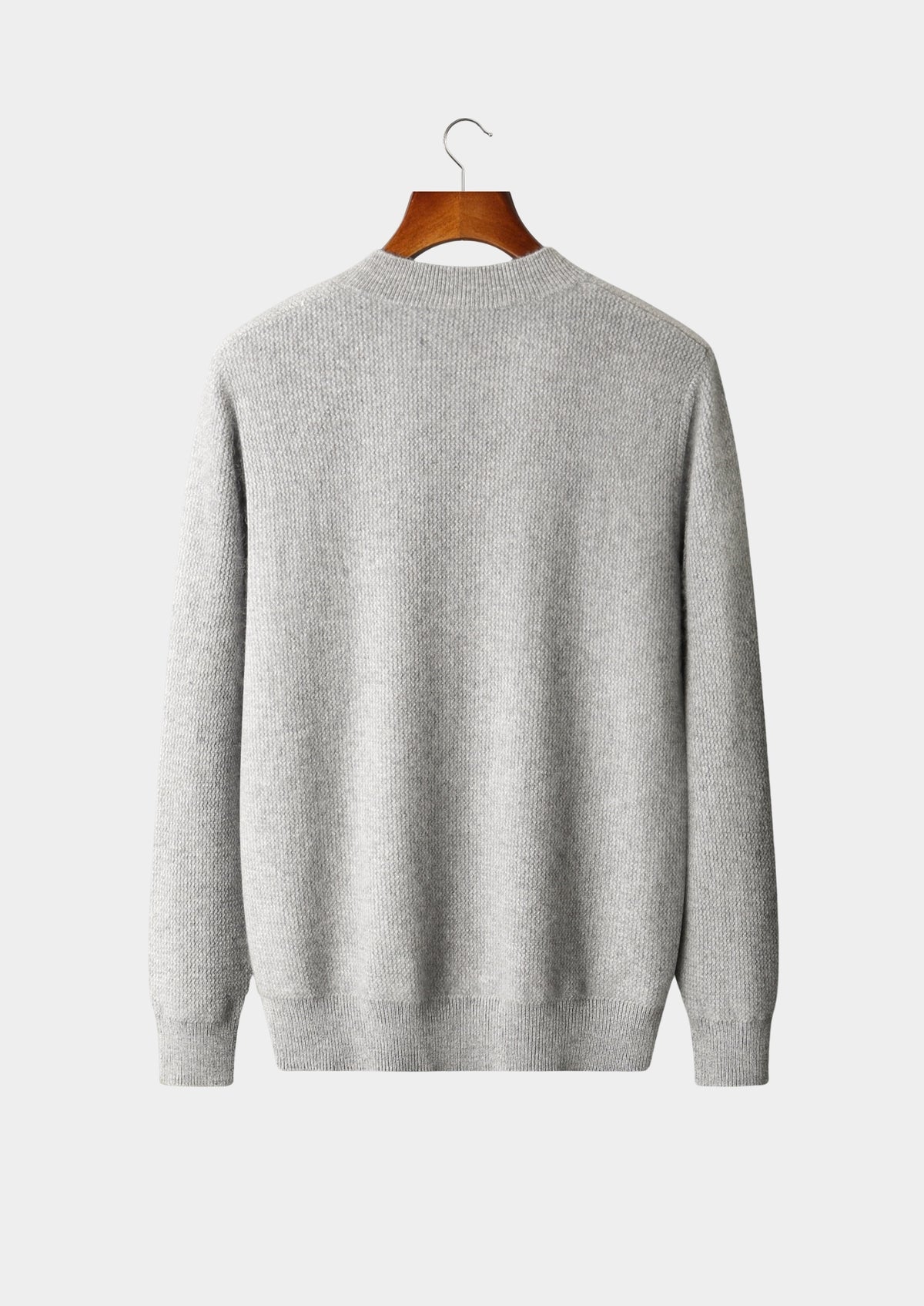 Pure Extra-Fine Merino Wool Textured Button Cardigan
