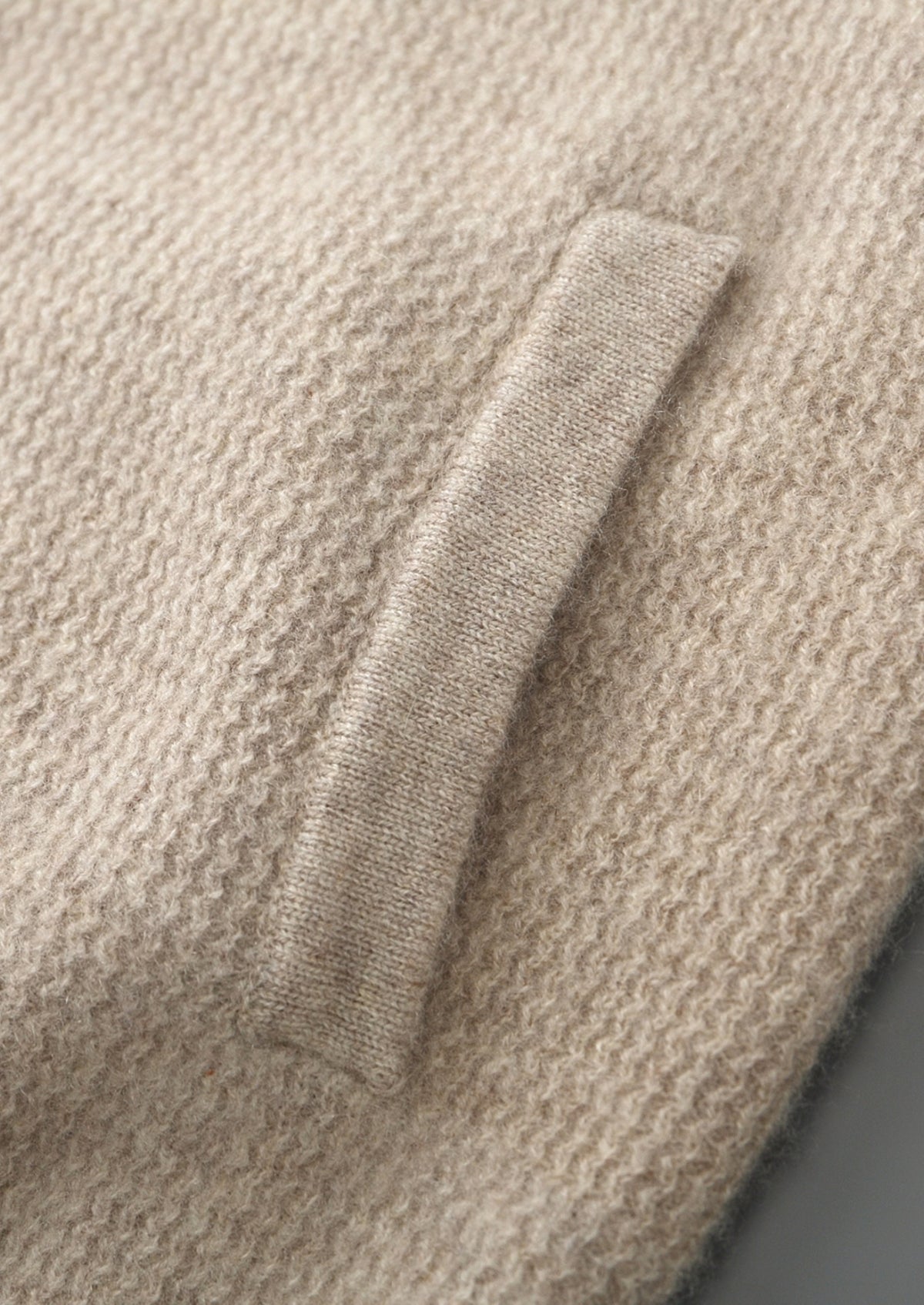 Pure Extra-Fine Merino Wool Textured Button Cardigan