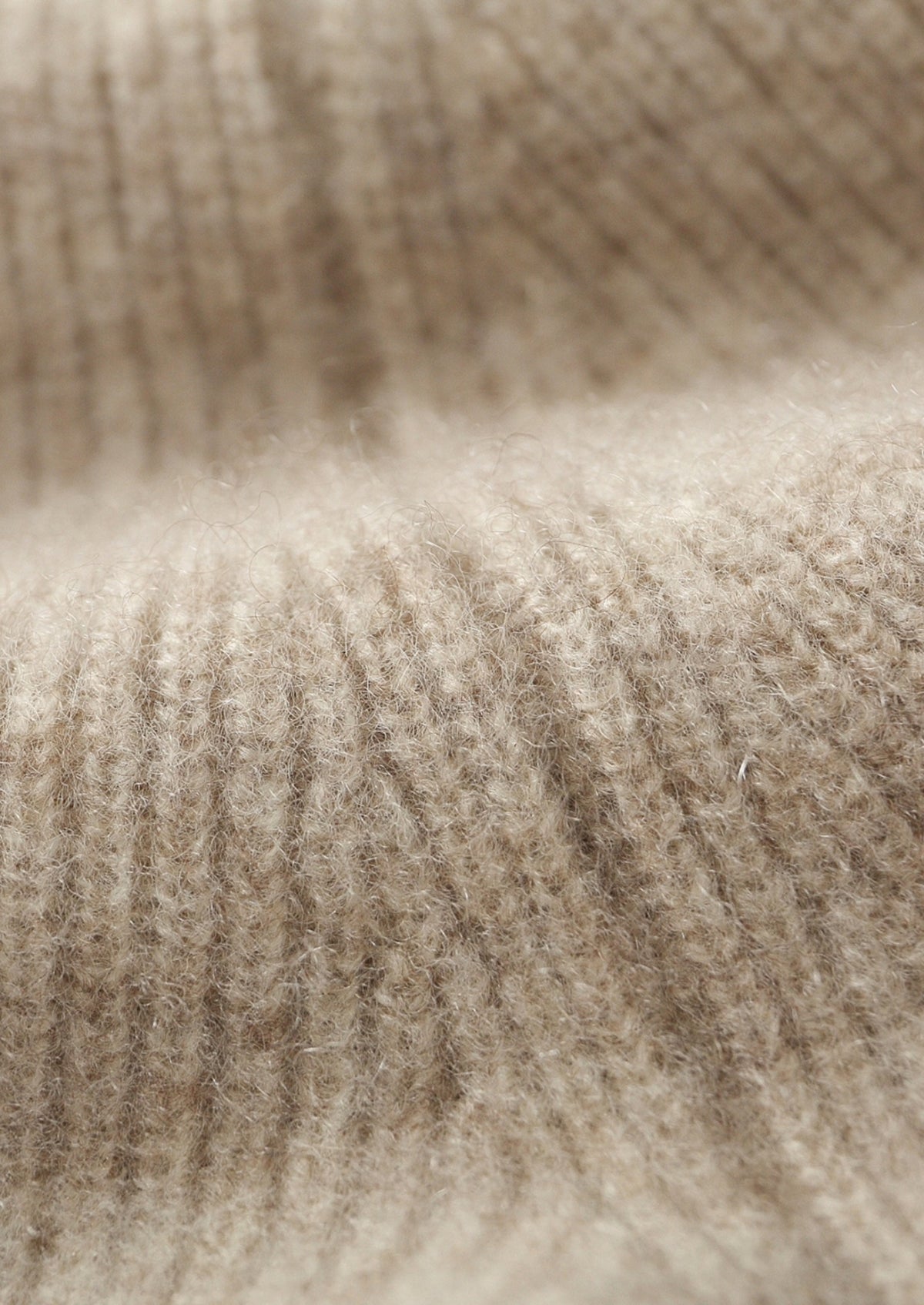Premium Cashmere Two-Tone Zip Hoodie
