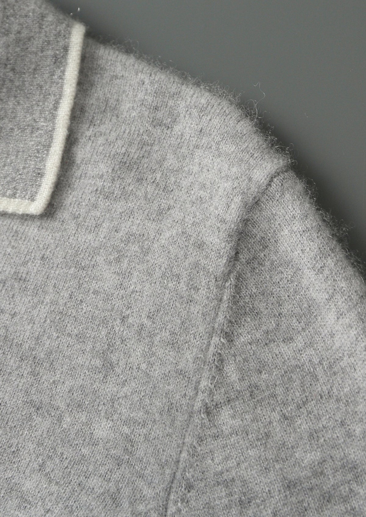 Premium Cashmere Buttonless Contrast Polo
