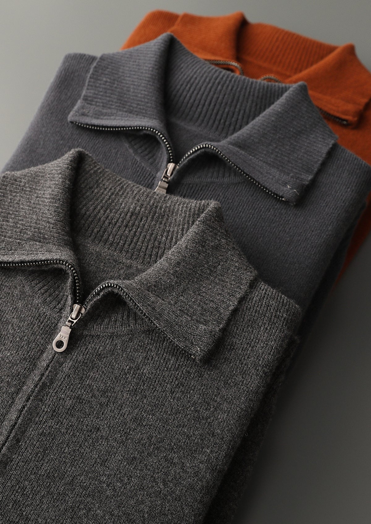 Pure Extra-Fine Merino Wool Funnel Neck Cardigan
