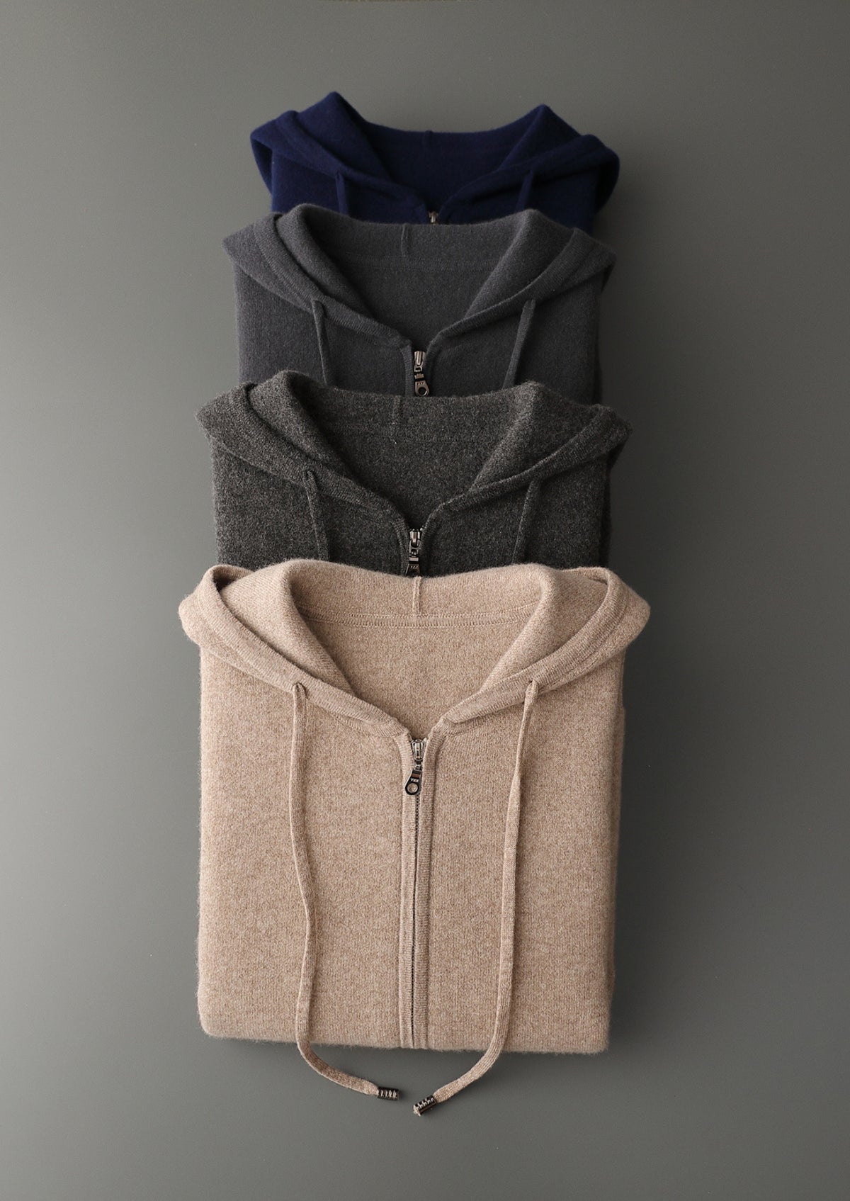 Pure Extra-Fine Merino Wool Zipper Hoodie