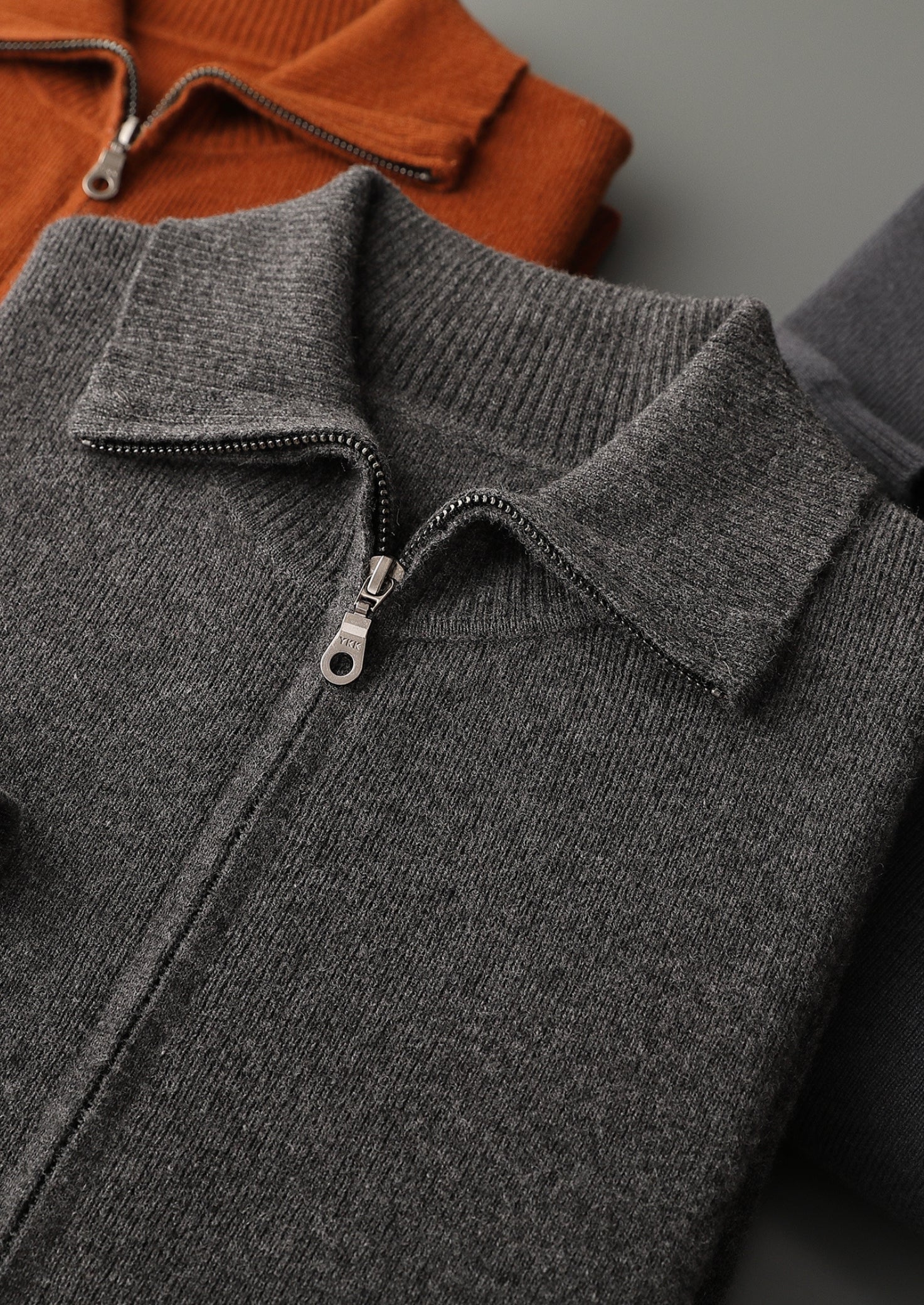 Pure Extra-Fine Merino Wool Funnel Neck Cardigan