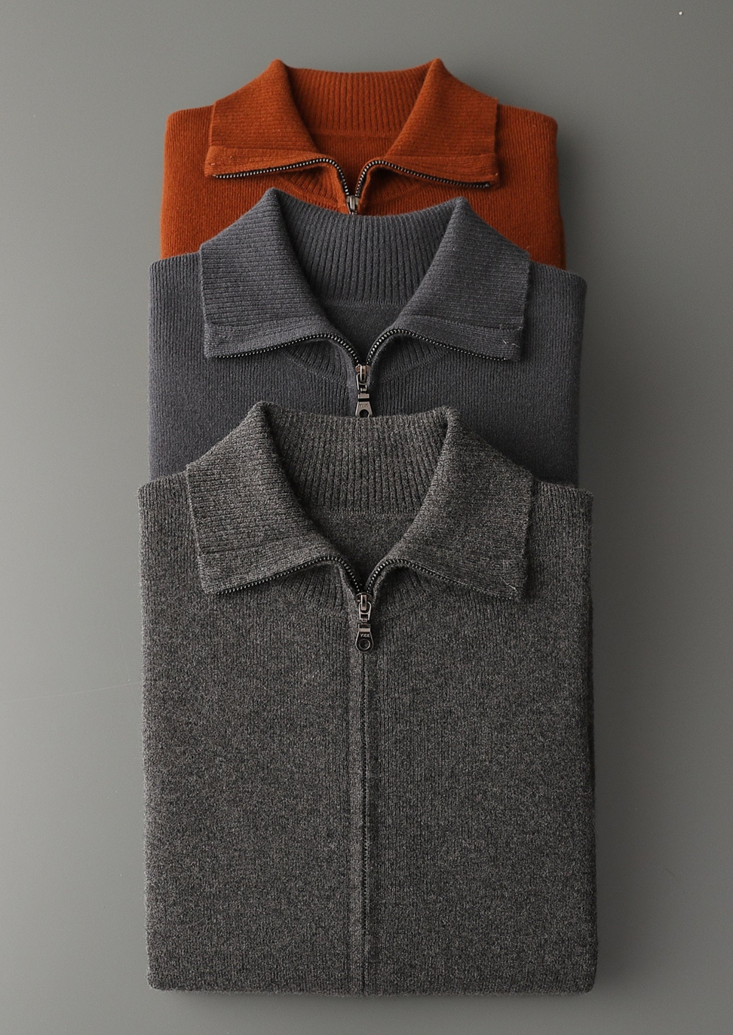 Pure Extra-Fine Merino Wool Funnel Neck Cardigan