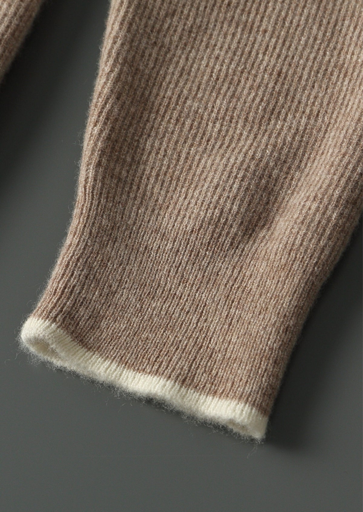 Pure Extra-Fine Merino Wool Contrast Crewneck