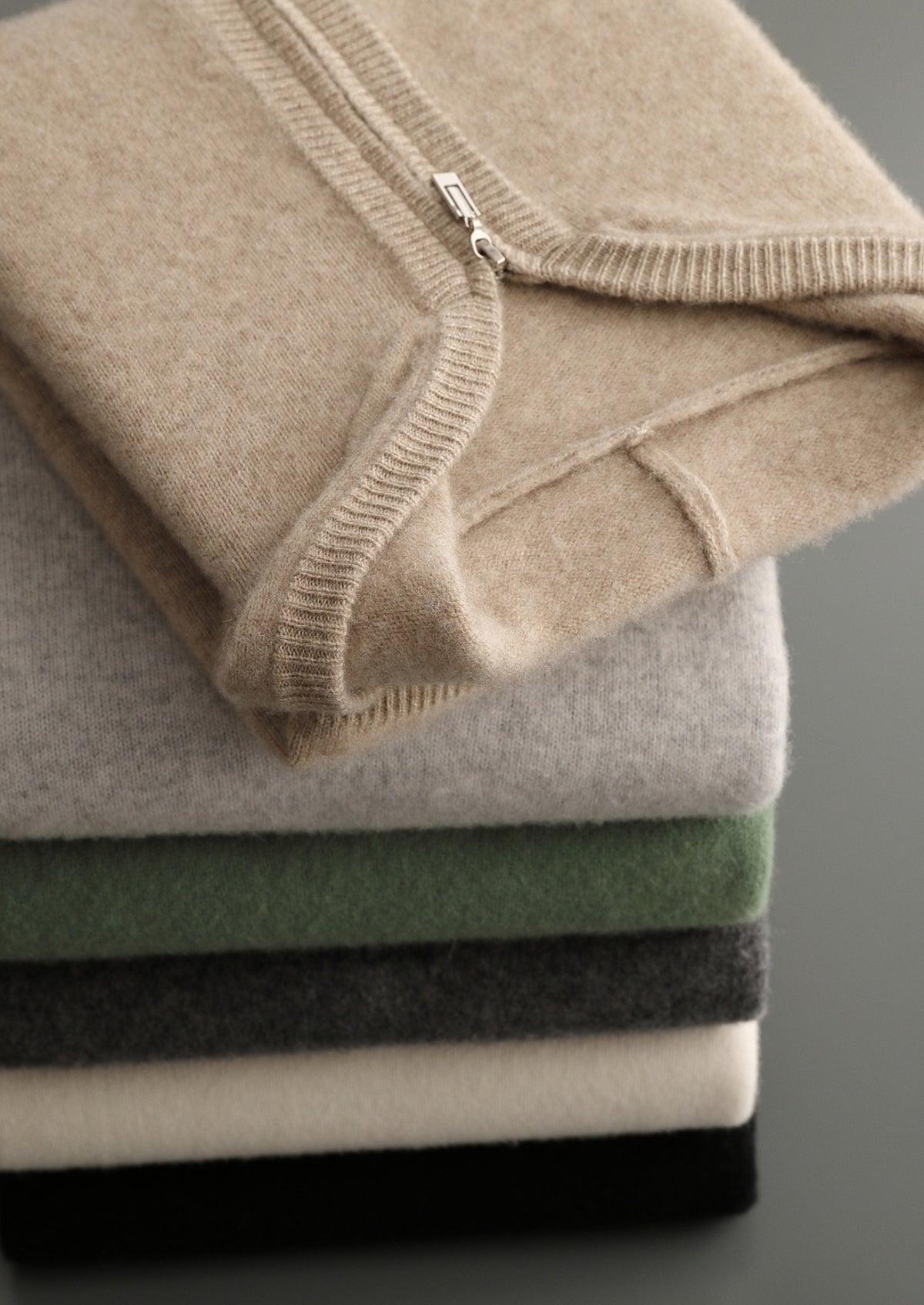 Pure Extra-Fine Merino Wool Quarter-Zip Hoodie