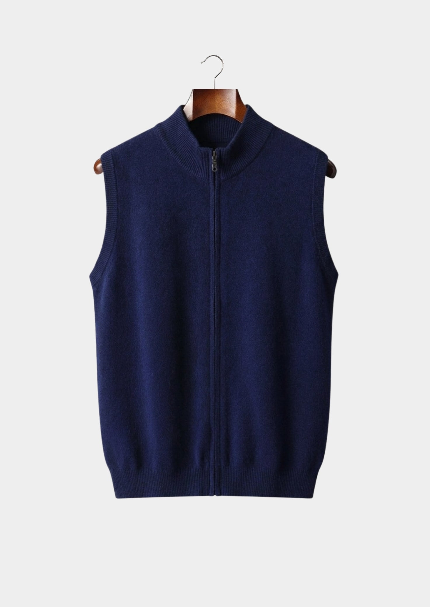 Pure Extra-Fine Merino Wool Zipper Vest