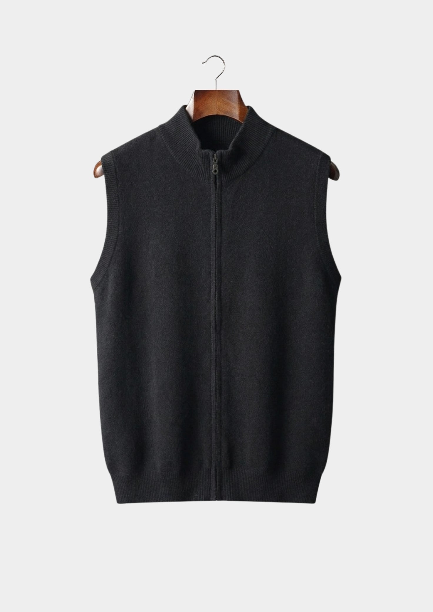 Pure Extra-Fine Merino Wool Zipper Vest