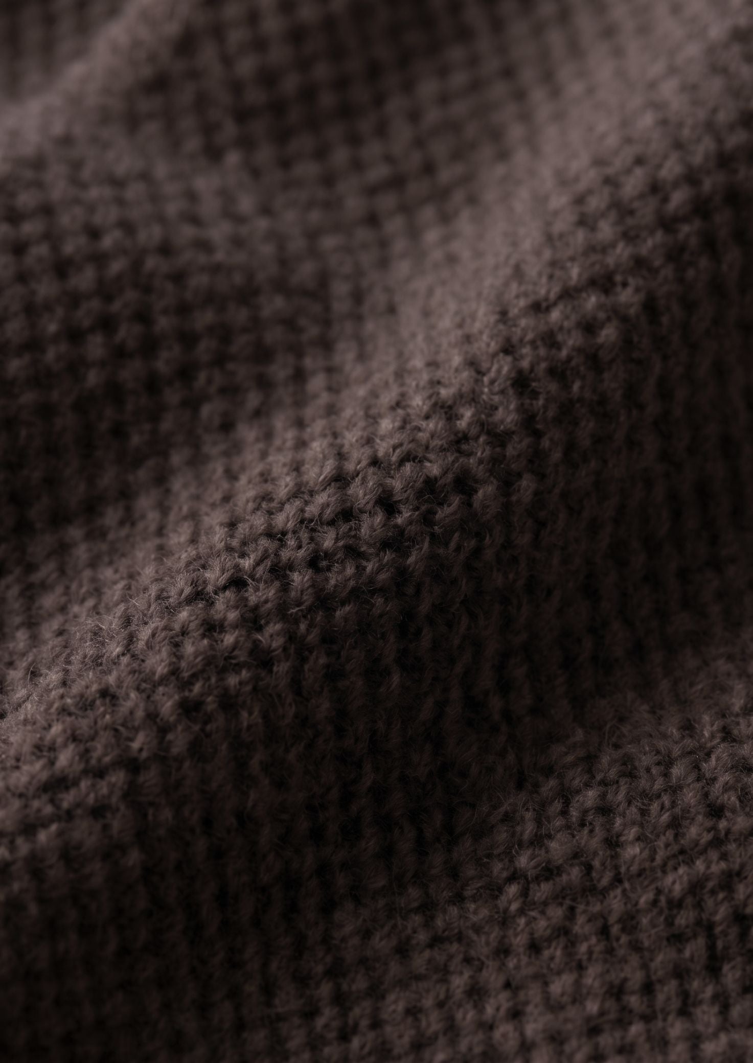 Pure Extra-Fine Merino Wool Dark Brown Button Overshirt