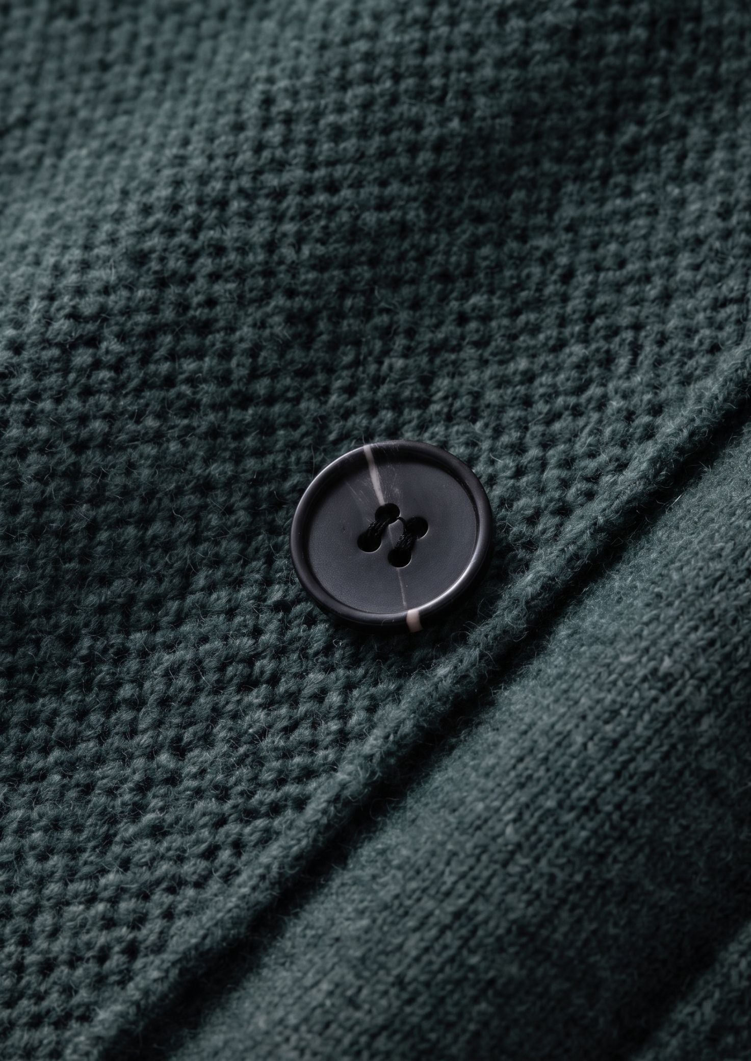 Pure Extra-Fine Merino Wool Sea Green Button Overshirt
