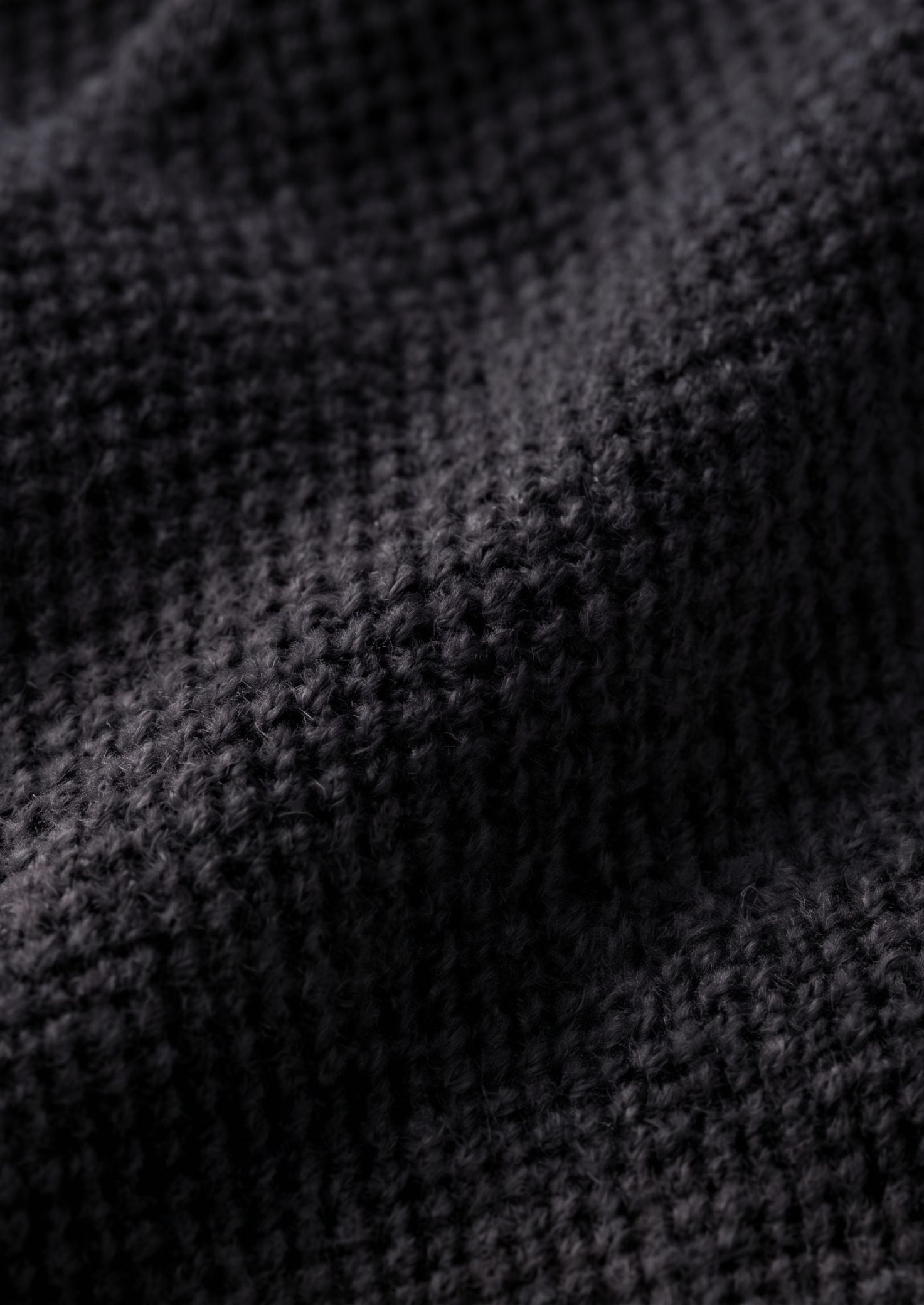 Pure Extra-Fine Merino Wool Black Button Overshirt