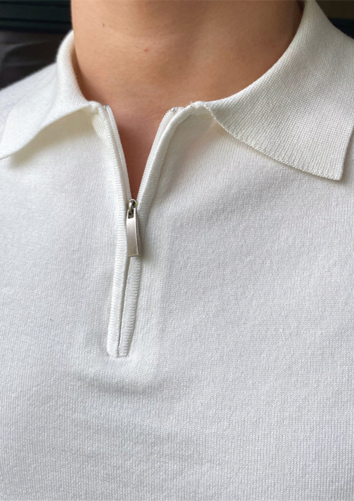 SANTONI QUARTER-ZIP POLO